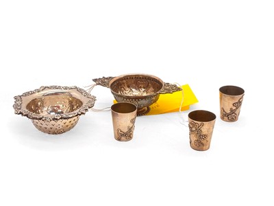 Lot 47A - A pair of silver bon bon dishes