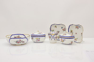 Lot 109 - A Sevres style porcelain part dessert service