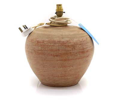 Lot 481 - A Conran terracotta pottery table lamp
