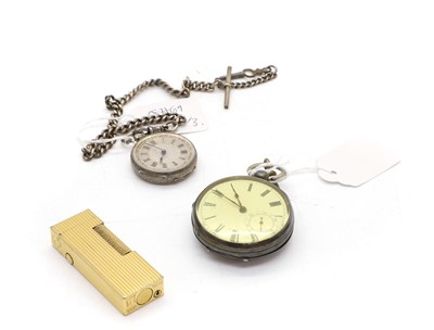 Lot 25 - A silver open-faced pocket watch