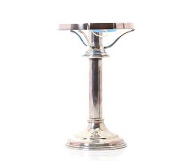 Lot 19 - A Hukin & Heath silver-plated candlestick lamp
