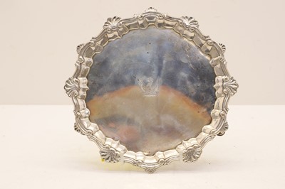 Lot 24 - A George II silver waiter