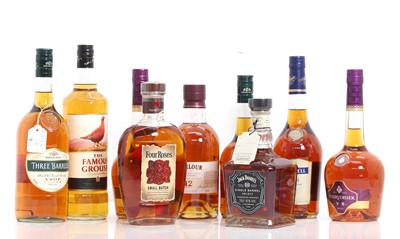Lot 395 - A selection of whiskies & brandies