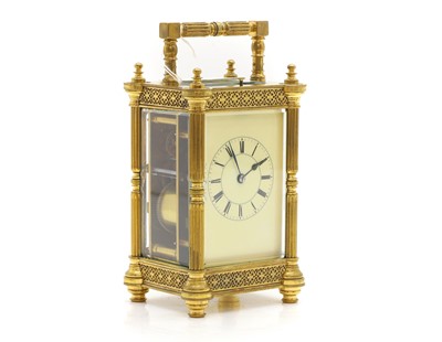 Lot 205 - A brass cased carriage clock