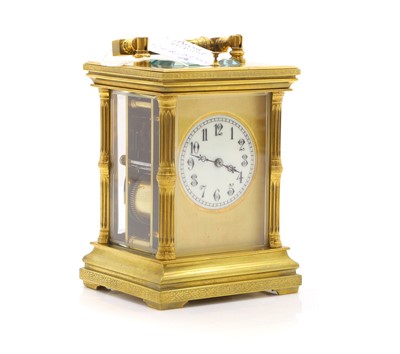 Lot 202 - A brass cased carriage clock