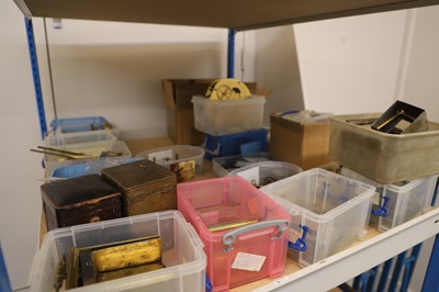 Lot 212 - A collection of clockmakers parts, spares and accessories