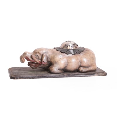 Lot 67 - An incense burner in the form of a baku