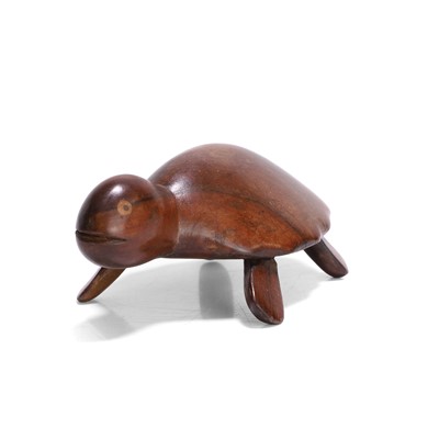 Lot 100 - A small Pitcairn Island wooden turtle