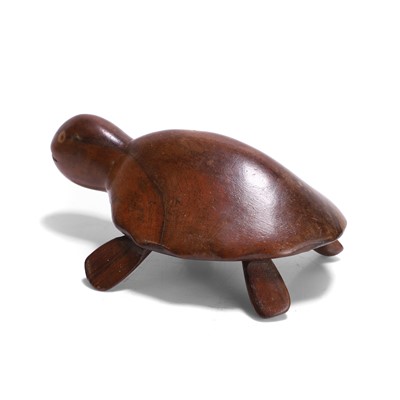 Lot 100 - A small Pitcairn Island wooden turtle