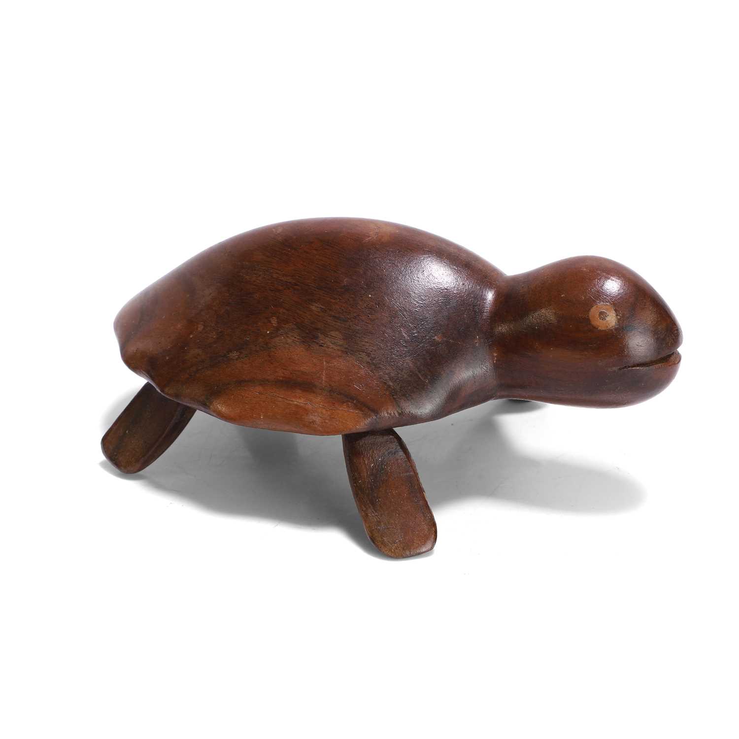 Lot 100 - A small Pitcairn Island wooden turtle