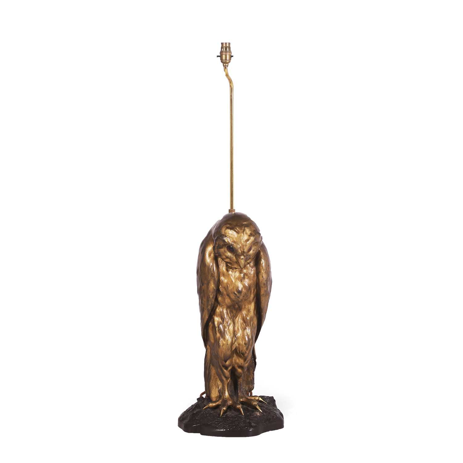 Lot 29 - A gilt and patinated bronze lamp by Hobbs Lamps
