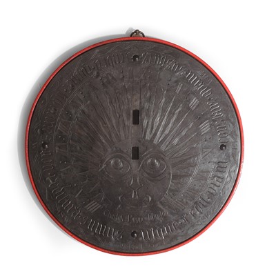 Lot 203 - A bronze sundial plate signed Charles Bryne, London