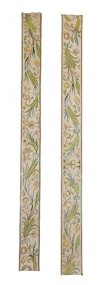 Lot 27 - A pair of silk embroidered ecclesiastical banners