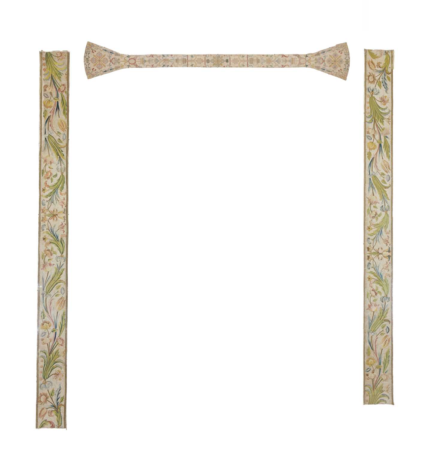 Lot 27 - A pair of silk embroidered ecclesiastical banners