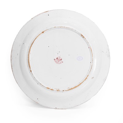 Lot 36 - A Soviet pottery charger by the Kuznetsov Porcelain Factory