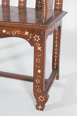 Lot 10 - An Anglo-Indian teak and bone-inlaid window seat