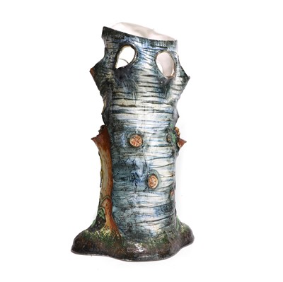 Lot 21 - A Nimy majolica pottery stick stand