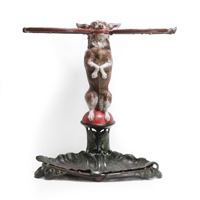 Lot 184 - A cast iron whip stand in the manner of Coalbrookdale