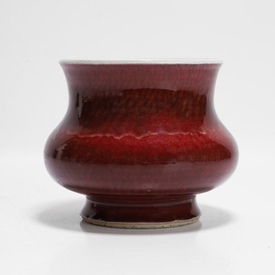 Lot 185 - A Chinese sang-de-boeuf glazed porcelain vase