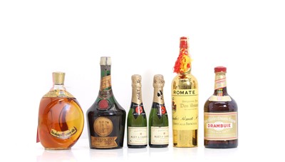 Lot 401 - A selection of Whiskies, wines & liquers
