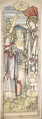 Lot 304 - An Arts and Crafts stained glass window design