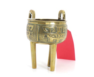 Lot 54 - A Chinese bronze censer