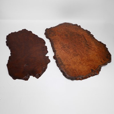 Lot 249 - A Japanese burr elm works of art stand