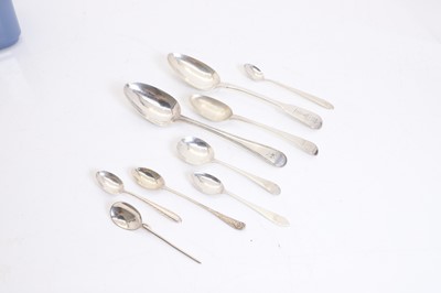 Lot 4 - A collection of silver spoons