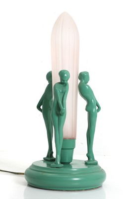 Lot 481 - An Art Deco style chrome table lamp