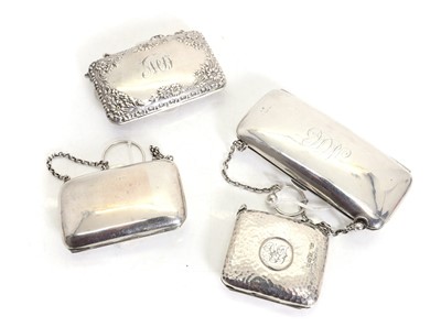 Lot 50 - A silver cased purse