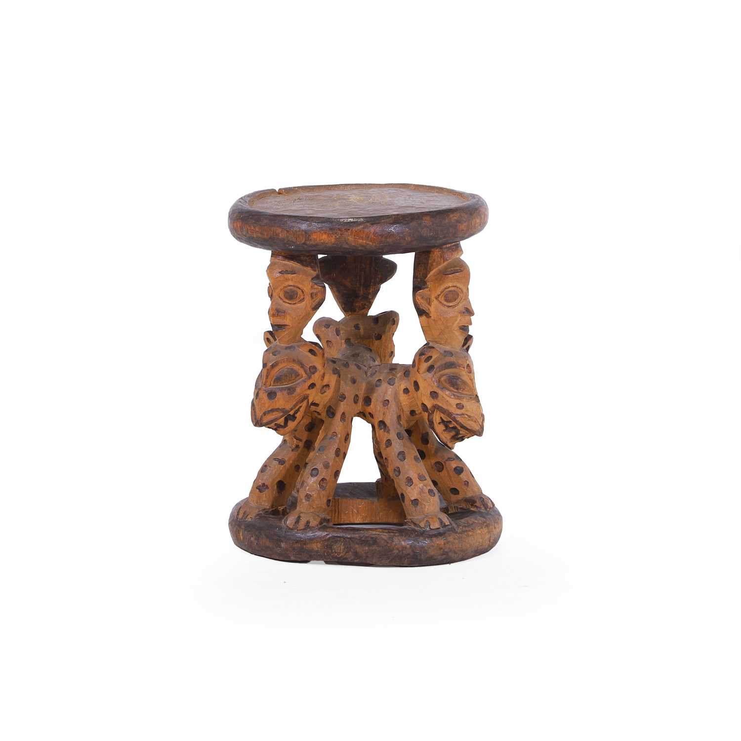 Lot 102 - A Bamileke wooden stool