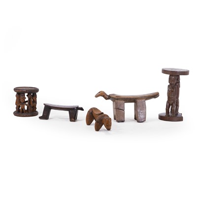 Lot 98 - A group of hardwood tribal furniture