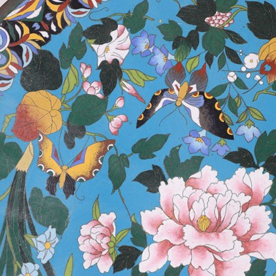 Lot 38 - A large cloisonné charger