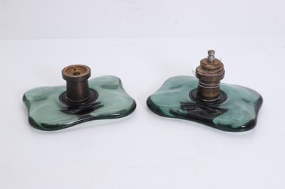 Lot 166 - A Murano glass double door handle