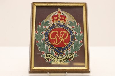 Lot 349 - A George V Royal Engineers embroidered regimental badge
