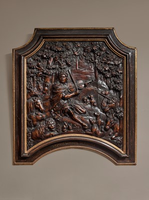 Lot A carved limewood panel