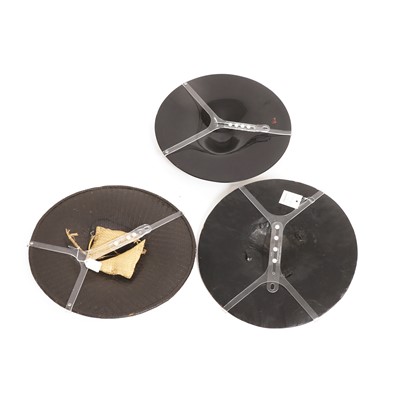 Lot 64 - A group of three Samurai 'jingasa' hats