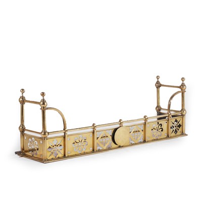 Lot 19 - A Gothic Revival brass fender