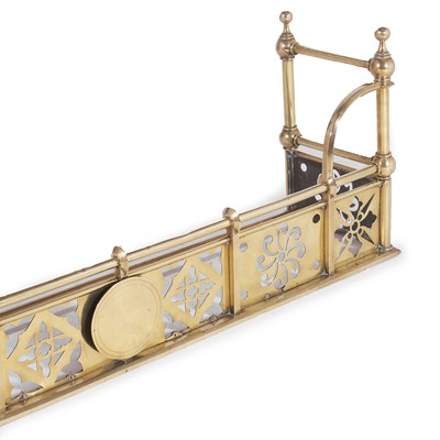 Lot 19 - A Gothic Revival brass fender