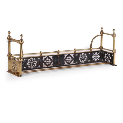 Lot 19 - A Gothic Revival brass fender