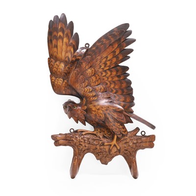 Lot 84 - A carved linden wood Black Forest coat hook attributed to the Ruef Brothers