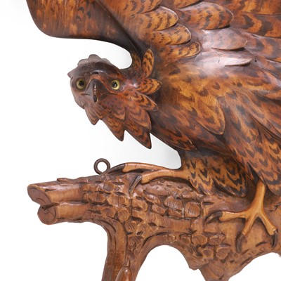 Lot 84 - A carved linden wood Black Forest coat hook attributed to the Ruef Brothers