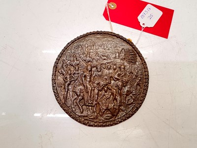 Lot 316 - A bronze circular plaquette