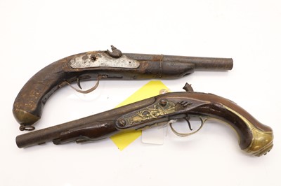 Lot 397 - A Flintlock holster pistol by Waters & Gill