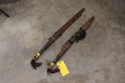 Lot 368 - Two Borneo Dayak Mandu or Parang Ilang swords