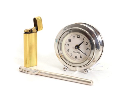 Lot 317 - A Cartier gold plated cigarette lighter
