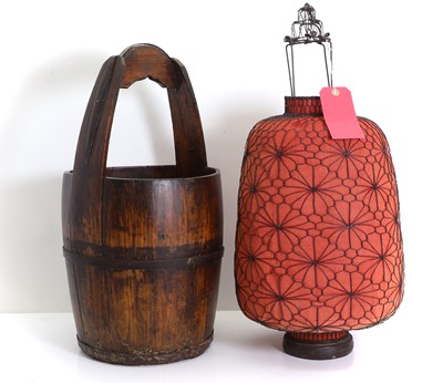 Lot 345 - A coppered wooden pail