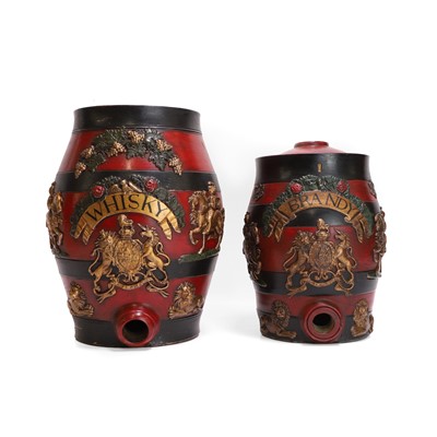 Lot 211 - Two similar Victorian stoneware spirit barrels