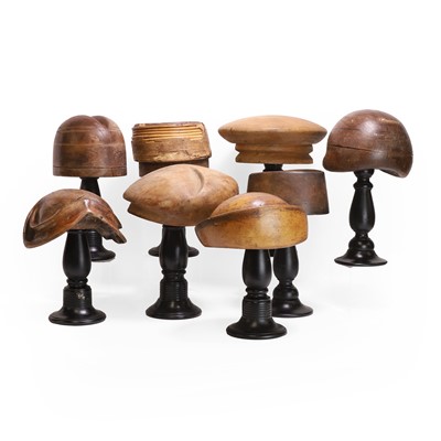 Lot 53 - A group of eight milliner's hat blocks