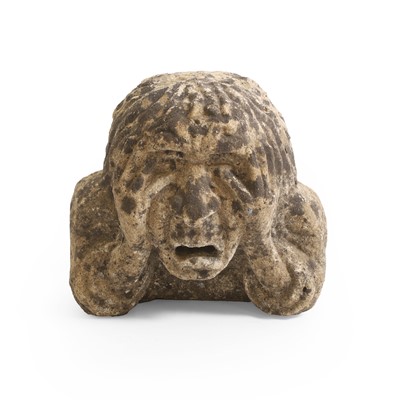 Lot 217 - A stone corbel of a man